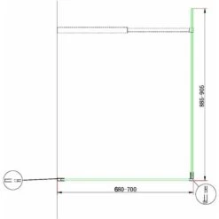 Parete Doccia Walk-in Angolare Doppio Vetro 8 Mm Reversibile 68-70 X 88,5-90,5 H 200 Cm -Stile Bagno 14362331 4