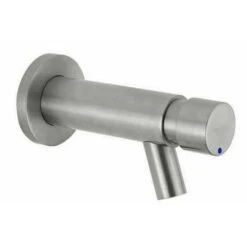 08400 Rubinetto Temporizzato Lavabo A Parete Serie INOX Con Comando IDRAL
