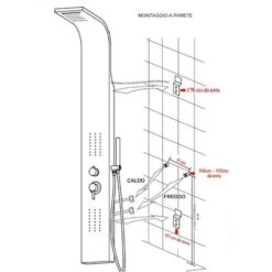 Pannello Doccia Idromassaggio In Acciaio Inox Cromato Con Doccetta -Stile Bagno 14859935 5