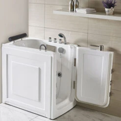 Vasca Per Anziani Modello Light Blue 1015x720x1000 Mm Apertura A Destra