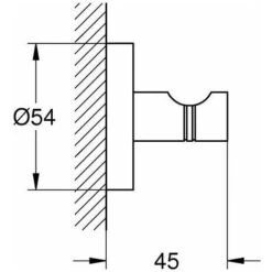 Gancio A Muro Per Accappatoio Grohe Essentials 40364001 Cromo -Stile Bagno 15056217 4