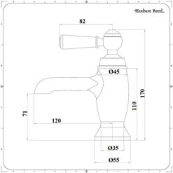 Hudson Reed Elizabeth Rubinetto Miscelatore Monoforo Per Lavabo Bagno Con Design A Leva - Colore Oro Spazzolato - 70 X Ø55 X 120mm -Stile Bagno 15131784 5