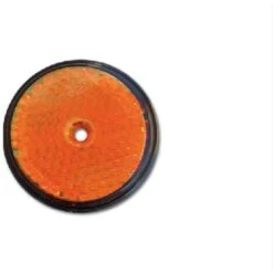 Catadiottro Rotondo Arancione Con Foro Centrale