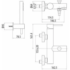 Set Bagno Completo Di Miscelatore Per Vasca In Oro Spazzolato Gattoni Easy KITEASYSG7 -Stile Bagno 1585584 5