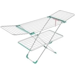 Colombo Stendibiancheria DOUBLE In Alluminio, Con Altezza Regolabile In Due Posizioni, Antiruggine, Leggero Con 30 Metri Di Stenditura.