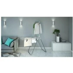 Colombo Stendibiancheria Con Portabiti TITANO Porta 15 Kg Di Biancheria, 20 Metri Di Stenditura, Con Ruote, Griglie In Acciaio Inox -Stile Bagno 16010590 4