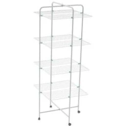 Colombo Stendibiancheria A Torre 40m ICARO In Acciaio Verniciato, Con Ruote, Ideale Per La Doccia -Stile Bagno 16010605 4