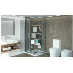 Colombo Stendibiancheria A Torre 40m ICARO In Acciaio Verniciato, Con Ruote, Ideale Per La Doccia -Stile Bagno 16010605 5