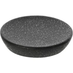 Portasapone Da Appoggio In Ceramica Nero Con Effetto Glitter