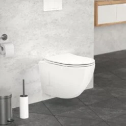 Toilette Sospesa Muro Wc Sedile Soft Close Sedile Toilette Kit Montaggio Bianco