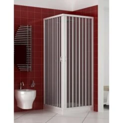 Box Doccia Luna 70x70 Cm Pvc Apertura A Soffietto Angolare