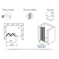 Box Doccia Nicchia Vergine 70xh185 In Pvc Apertura Laterale -Stile Bagno 16596326 4