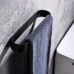 Portasalviette 25 Cm Nero Serie Evolution - Fissaggio Con Biadesivo O Ad Incollo -Stile Bagno 16977684 4