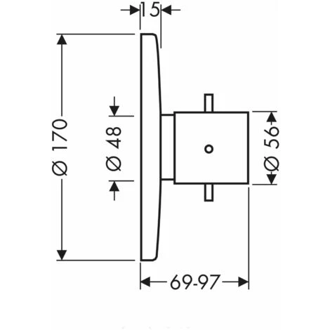 Hansgrohe Axor Starck Termostato 43 L/ Meno Da Incasso, Colorazione: Cromo - 10710000 2 Hansgrohe Axor Starck Termostato 43 L/ Meno Da Incasso, Colorazione: Cromo - 10710000 - immagine 2
