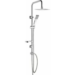 Colonna Doccia Quadra Senza Miscelatore Damast Smart Relax Q 12445 Cromo