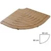 Pedana Doccia Semicircolare In Legno Di Bamboo 60x60