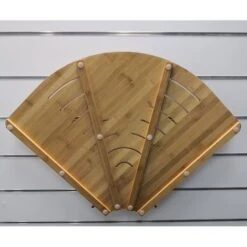 Pedana Doccia Semicircolare In Legno Di Bamboo 60x60 -Stile Bagno 17035962 5