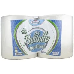 MAURY'S CARTA ASCIUGATUTTO INDUSTRIALE 2 ROTOLI PULITUTTO MAXI GIGANTI 1600 STRAPPI 3600GR HACCP