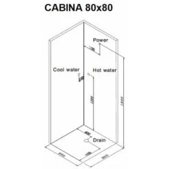 Bagno Italia Box Idromassaggio 80x80 Cabina Doccia Multifunzione Bluetooth 6 Idrogetti Cromoterapia Ozonoterapia -Stile Bagno 17445368 4