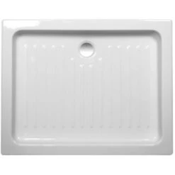 Ceramica Azzurra Piatto Doccia Terra In Ceramica H.10 Rettangolare Cm. 72x90