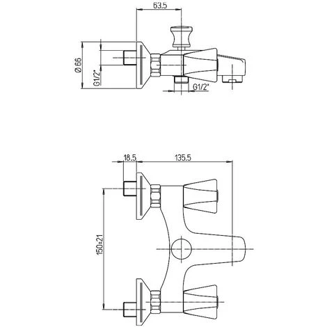 Miscelatore Per Bagno-doccia Jade, Cromato NOYON & THIEBAULT 2 Miscelatore Per Bagno-doccia Jade, Cromato NOYON & THIEBAULT - immagine 2