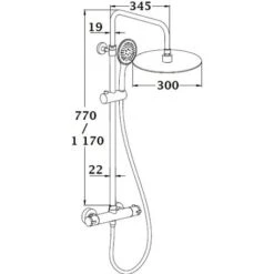 EUROSANIT Colonna Per Doccia Con Miscelatore Termostatico / Paloma -Stile Bagno 17604832 5