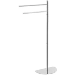 Piantana Portasciugamani Salvaspazio 2 Bracci Cromo Lucido