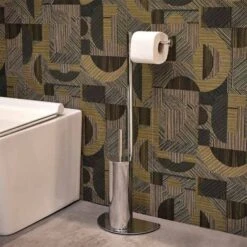 Piantana Portascopino E Portarotolo Salvaspazio Cromo -Stile Bagno 17813350 4