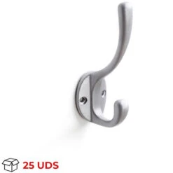 Appendiabiti Da Parete Stile Funzionale Prodotto In Zama Finitura Cromata Opaca Liquida Grande Capacità Di Carico Misure 3010645mm Sistema Di Fissaggio Avvitato 25 Unità