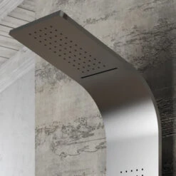 Colonna Doccia 004 Termostatica Acciaio Inox 4 Funzioni Getto A Cascata 2 Bocchette Idro Lombari L20xp44xh165 Finitura- Spazzolato - Confezione 1 -Stile Bagno 18127703 3