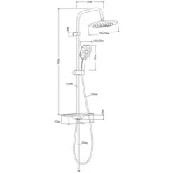 Colonna Doccia Attrezzata 009 Ottone Cromato 2 Funzioni Soffione Doccetta Quadro Pezzi 1 7 Colonna Doccia Attrezzata 009 Ottone Cromato 2 Funzioni Soffione Doccetta Quadro Pezzi 1 -Stile Bagno 18127736 3