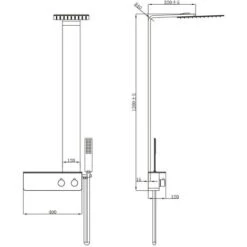 Colonna Doccia 015 Acciaio Inox Spazzolato 2 Funzioni Top Acciaio Inox L40xp42xh120 7 Colonna Doccia 015 Acciaio Inox Spazzolato 2 Funzioni Top Acciaio Inox L40xp42xh120 -Stile Bagno 18127782 3