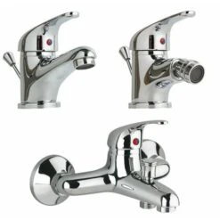 SET COMPLETO DI MISCELATORI PER BAGNO LAVABO+BIDET+VASCA ENTER