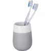 Wenko Bicchiere Portaspazzolini Malta Bianco Grigio/bianco Ceramica