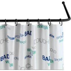 Wenko Asta Doccia Angolare Universale Nero