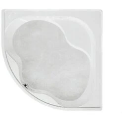Glass Guscio Vasca Astor Ad Incasso Su Muratura 135x135 Angolare Bianco