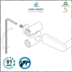 Handy 36 - Portasciugamani, Si Fissa Direttamente Sul Radiatore Scaldasalviette - Bianco -Stile Bagno 19283001 3