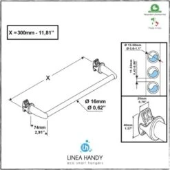 Handy 30 - Portasciugamani, Si Fissa Direttamente Sul Radiatore Scaldasalviette - Bianco -Stile Bagno 19283011 5