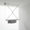 Foxydry Mini, Stendibiancheria A Soffitto, Stendino Verticale Saliscendi, Stendipanni Richiudibile In Alluminio E Acciaio 152x54x25 Cm