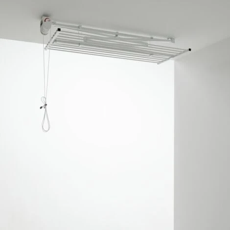Foxydry Mini, Stendibiancheria A Soffitto, Stendino Verticale Saliscendi, Stendipanni Richiudibile In Alluminio E Acciaio 152x54x25 Cm 3 Foxydry Mini, Stendibiancheria A Soffitto, Stendino Verticale Saliscendi, Stendipanni Richiudibile In Alluminio E Acciaio 152x54x25 Cm - immagine 3
