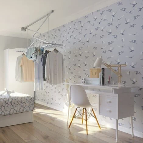 Foxydry Mini, Stendibiancheria A Soffitto, Stendino Verticale Saliscendi, Stendipanni Richiudibile In Alluminio E Acciaio 152x54x25 Cm 4 Foxydry Mini, Stendibiancheria A Soffitto, Stendino Verticale Saliscendi, Stendipanni Richiudibile In Alluminio E Acciaio 152x54x25 Cm - immagine 4