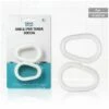 ANELLI X TENDE DOCCIA E VASCA SET 8 PZ. CM.4X6,5 BIANCO