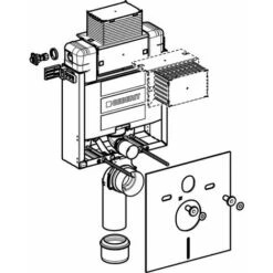 Geberit Combifix - Modulo Di Installazione Per WC Sospesi, 82 Cm, Cassetta Di Risciacquo Ad Incasso Omega 12 Cm 110.000.00.1 -Stile Bagno 19573973 4