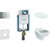 Geberit Combifix - Modulo Di Installazione A Parete, WC Alpha Con Sedile, Placca Di Comando Sigma01, Cromo Lucido 110.302.00.5 NR2