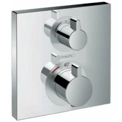 Hansgrohe Ecostat Square - Miscelatore Termostatico Ad Incasso Con Valvola D'arresto, Cromato 15712000