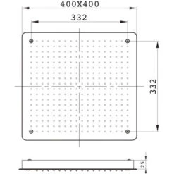 Soffione Doccia A Soffitto Installazione Da Incasso Acciaio Inox Quadro -Stile Bagno 19806096 4