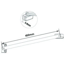 Barra Stabilizzatrice Angolare Rinforzato Per Box Doccia Da 45cm Per Vetro Spessore Da 6 A 8mm -Stile Bagno 19907825 4