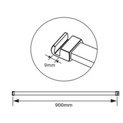 Barra Stabilizzatrice Tagliabile Rinforzato Per Box Doccia Da 90 Cm Per Vetro Spessore Da 6-8 Mm -Stile Bagno 19907829 5