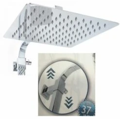 Colonna Doccia Quadra Con Deviatore ZEUS METAFORM Acciaio Inox Con Soffione E Doccetta Quadro -Stile Bagno 19954156 3