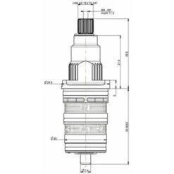 Vernet TMV2 Cartuccia Termostatica CA43 L-T Cartuccia -Stile Bagno 20168468 3